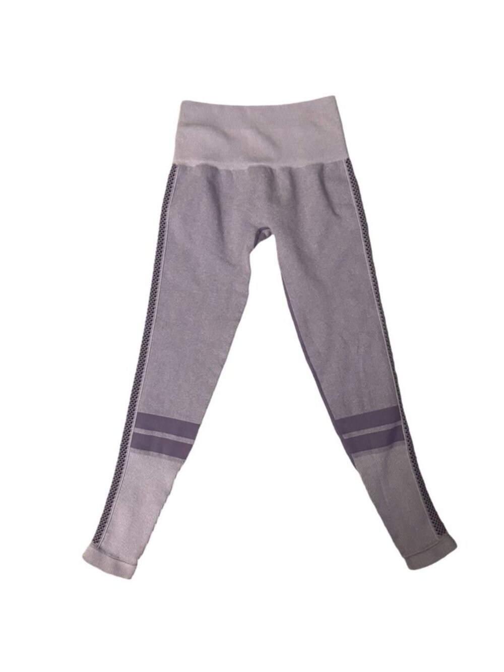 NUX Active Women’s Small Purple Mesh Stripe Seamless High Waist Leggings Yoga S